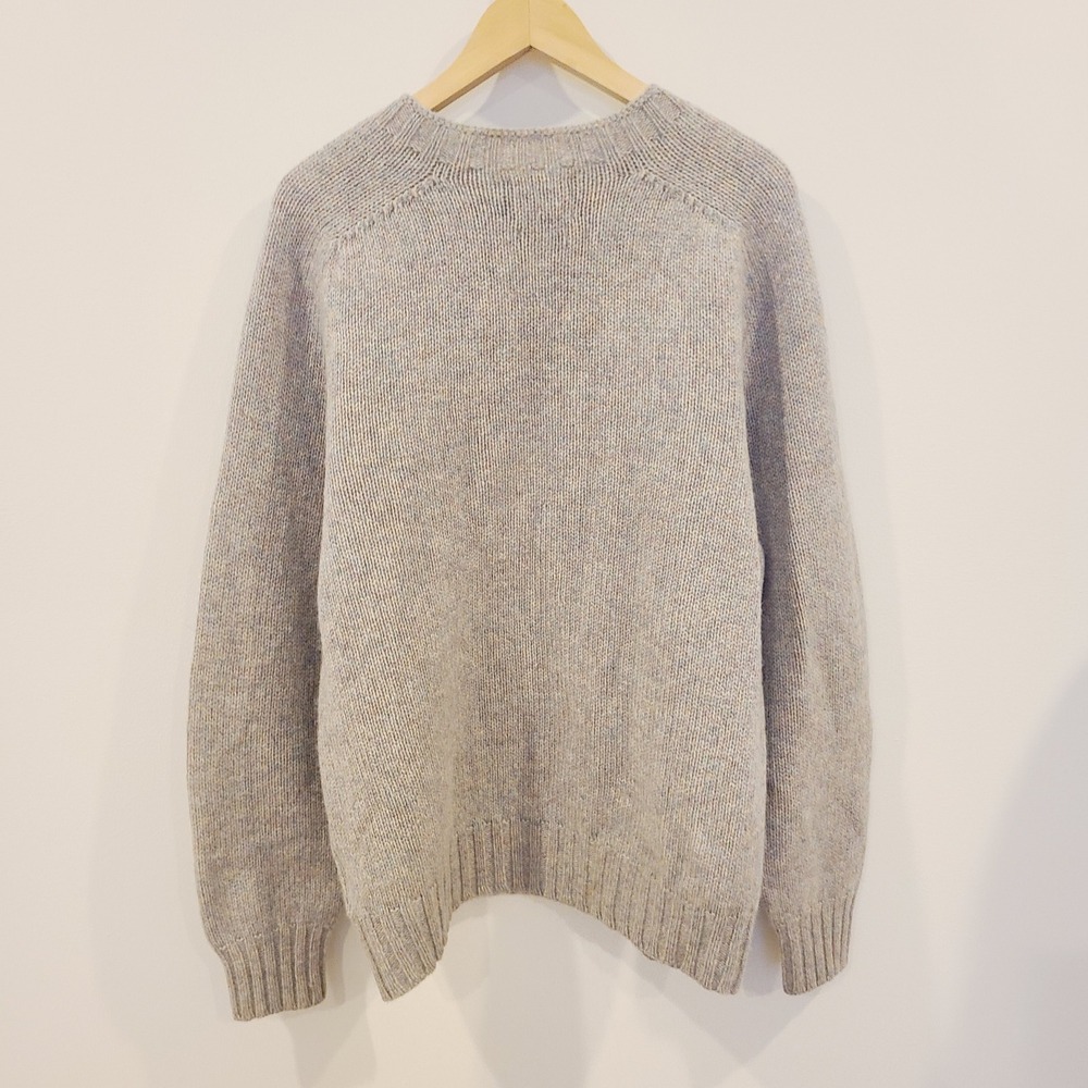 Howlin' Birth of the Cool Wool Sweater Mens Large Made in Scotland Melange Grey